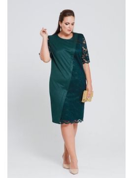 94-010115-726 темно зеленый/мурена Платье тр. EVA GRAFFOVA
