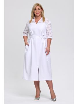 Томи тк.32-010236-1640-01 Платье  (цвет 01 белый) КЛЮКВА