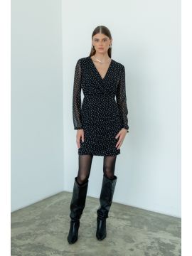 С20229 Платье (черный фон/горох ) CLOXY