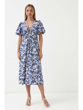 С20309 Платье (Синий/листья) CLOXY