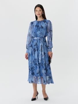 Платье 2.1.1-965-4 (флористические мотивы) (ELNY)