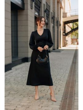 2408024 Платье черное Кари (прадо) FARBERRY