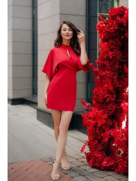 2309097 Платье красное Фейт (шелк) FARBERRY