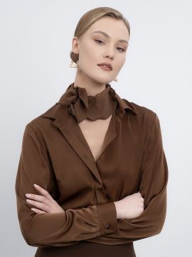 5795/тк2262 Коричневый Блузка VIRELE