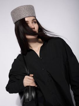 Н141 (Серый 90608) Шапка Таблетка (One size) Dreamwhite