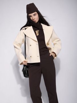 Н168 (Темно-коричневый 1701) Шапка-пилотка (One size) Dreamwhite