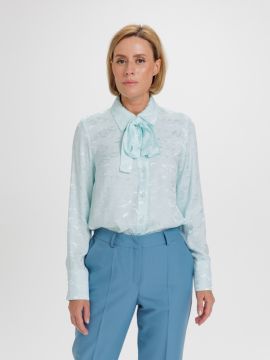 Рубашка 2.73.1-833.1-4 (небесный жаккард птицы) (ELNY)