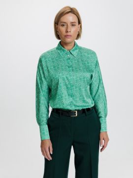 2.73.1-362.2-4 (зеленая монограмма Elny) Рубашка (ELNY)