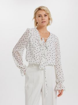 2.7.3-866-4 (принт горошек) Блузка (ELNY)