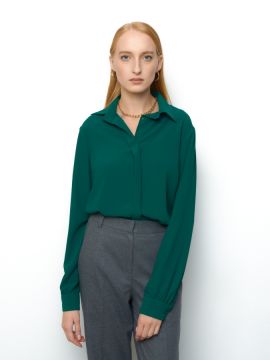 5730/тк1916 Блузка зелёный VIRELE