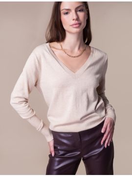 D39.532 Джемпер бежевый меланж VILATTE