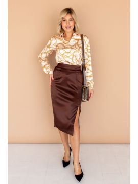 ТБ-34 цепи-бежевый блузка АНГЕЛИКА