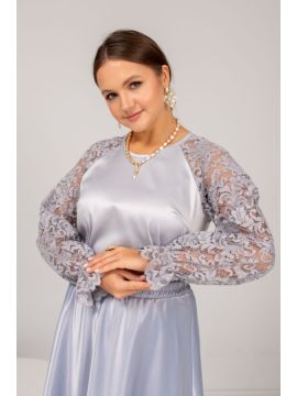 ТБ-12 серый блузка АНГЕЛИКА