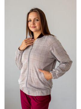 Б-03 серо-бежевый Бомбер АНГЕЛИКА