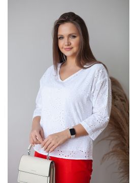 ТБ-87 белый блузка АНГЕЛИКА