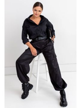ТБ-58 черный Блузка АНГЕЛИКА