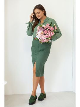 МД-233 олива Блузка АНГЕЛИКА