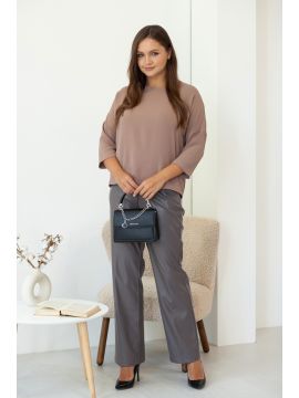 ТБ-300 мокко Блузка АНГЕЛИКА