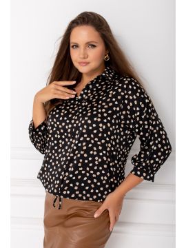 ТБ-91 лео-чёрный блузка Took A Look