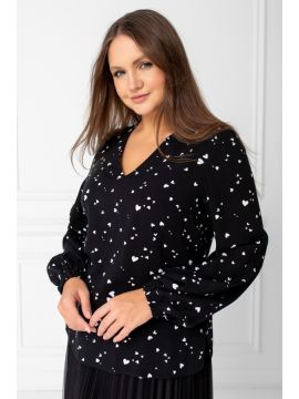 ТБ-93 белые сердечки блузка Took A Look