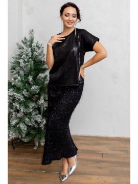 ТБ-97-1 чёрный Блузка Took A Look