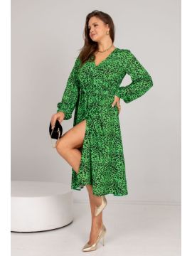 А-336 лео-зеленое яблоко платье АНГЕЛИКА