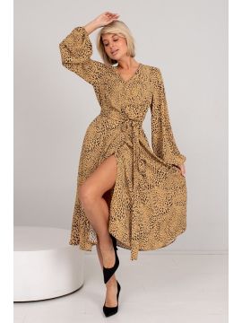 А-336 бежево-черный платье АНГЕЛИКА