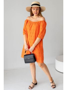 А-344ш оранжевый Платье АНГЕЛИКА
