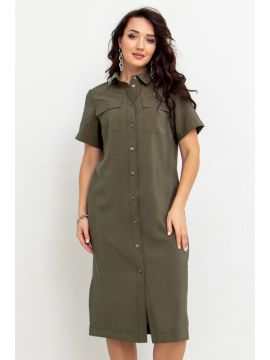 А-352 хаки Платье Took A Look