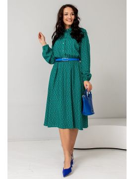 А-315-10 розочки Бирюзовый платье АНГЕЛИКА