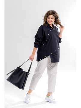 2187 блузка чёрн. DEESSES