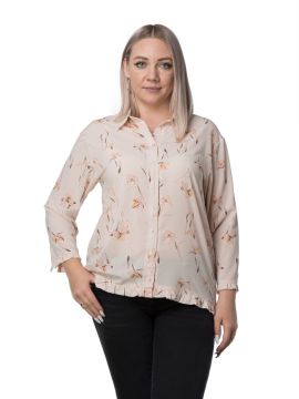 Юна 2-1 нежно-розовый, цветы Блузка ALONA