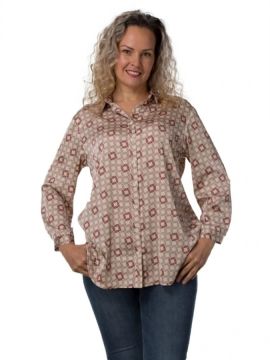 Голд 1-20 беж/ромб_арм_шелк Блузка Alona
