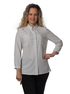 Вита 2-54 белый, круги Блузка Alona