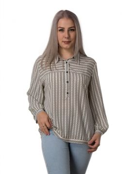 Флюорит 1-1 айвори, цепи Блузка Alona